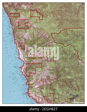 Cape San Martin, Californie, carte 1995, 1:24000, États-Unis d'Amérique par Timeless Maps, données U.S. Geological Survey Banque D'Images