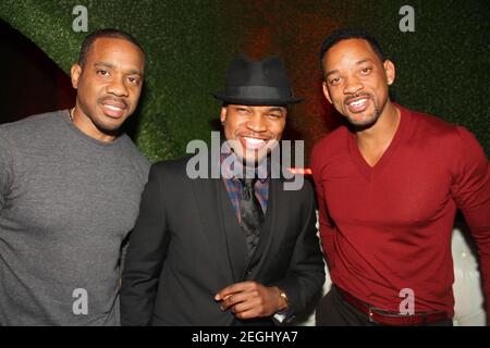 HOLLYWOOD, CA - 26 JANVIER : Duane Martin, ne-Yo et Will Smith participent au brunch Grammy annuel de minuit organisé par ne-Yo et Malibu Red à Lure Nightclub le 26 janvier 2014 à Hollywood, Californie. Crédit photo: Walik Goshorn / MediaPunch. Banque D'Images