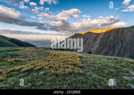 Coucher de soleil dans la région sauvage de Sangre de Cristo, Colorado Banque D'Images