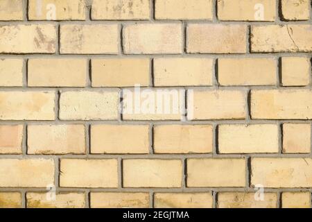 Mur de brique jaune background Banque D'Images