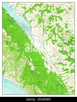 Inverness, Californie, carte 1954, 1:24000, États-Unis d'Amérique par Timeless Maps, données U.S. Geological Survey Banque D'Images