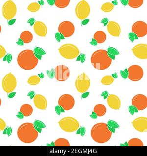 Fond transparent avec citrons et oranges. Vecteur. Répétition avec des agrumes. Fond lumineux pour la créativité. Illustration de Vecteur