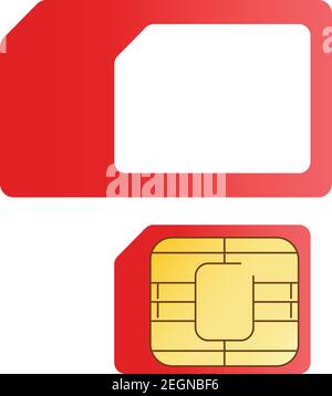 carte sim carte à puce isolée sur fond blanc. illustration vectorielle Illustration de Vecteur