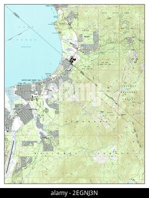 South Lake Tahoe, Californie, carte 1992, 1:24000, États-Unis d'Amérique par Timeless Maps, données U.S. Geological Survey Banque D'Images