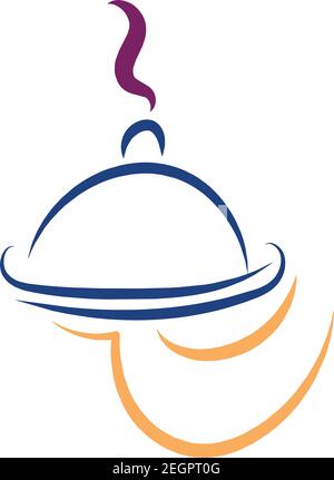 Restaurant, servant Icon. Illustration vectorielle simple sur fond blanc isolé Illustration de Vecteur