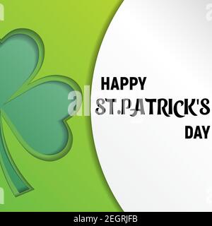 Emblèmes le trèfle de feuilles. Le shamrock irlandais laisse le fond pour la bonne Saint-Patrick. SPE 10 Illustration de Vecteur