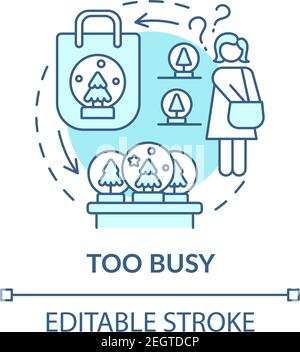 Icône de concept trop occupé Illustration de Vecteur