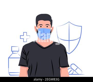 La médecine vectorielle dans l'ombre de lignes nettes style Illustration de Vecteur