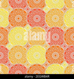 Motif arabesque arabe sans couture avec cercles colorés. Arrière-plan de vacances. Carte de vœux pour Ramadan Kareem, islamique ornementale colorée Illustration de Vecteur