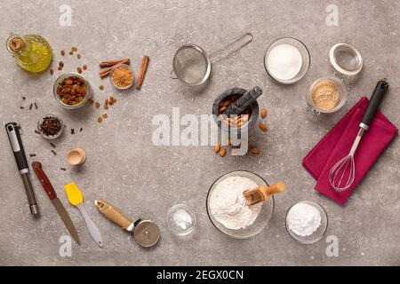 ensemble d'ingrédients pour la cuisson à la maison. Banque D'Images