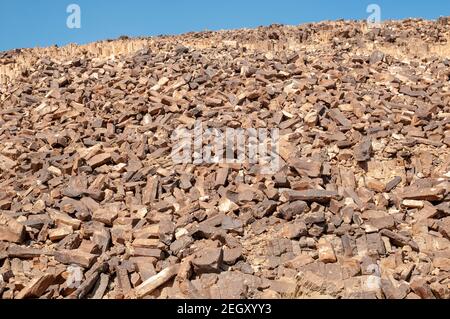 ' la charpenterie ' un phénomène géologique à Makhtesh Ramon une caractéristique géologique du désert du Néguev d'Israël. Situé au sommet du mont Negev, le moût Banque D'Images