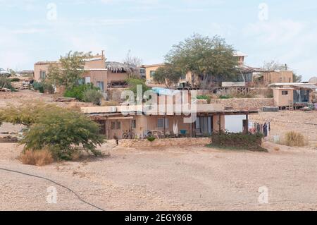 Shaharut est un établissement communautaire dans l'extrême sud d'Israël. Situé à 40 kilomètres au nord d'Eilat, et à six kilomètres à l'ouest de Yotvata sur une crête abo Banque D'Images