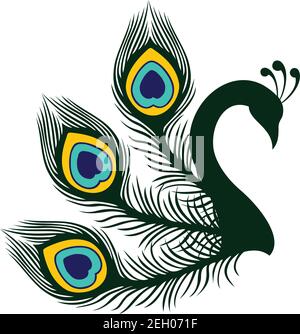 motif vectoriel d'icône de luxe abstrait peacock Illustration de Vecteur