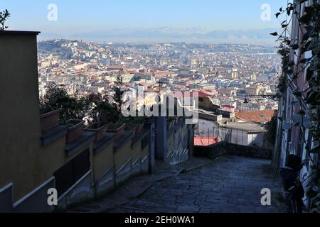 Napoli - Panorama dalla Pedamentina di San Martino Banque D'Images