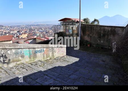 Naples - Scorcio panoramico dalla Pedamentina Banque D'Images