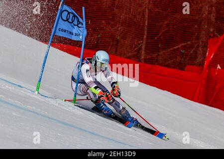 Labirinti, Cortina (BL), Italie. 19 février 2021. Thibaut FAVROT (FRA) lors des Championnats du monde DE SKI alpin 2021 de la FIS - Slalom géant - hommes, course de ski alpin - photo Luca Tedeschi/LM crédit: LiveMedia/Alamy Live News Banque D'Images