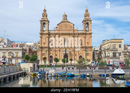 L'église paroissiale de Saint Joseph à Msida, Malte Banque D'Images