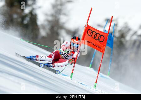 Labirinti, Cortina (BL), Italie. 19 février 2021. Roland Leitinger (AUT) occupe la 12e position après la première course lors des Championnats du monde DE SKI alpin 2021 de FIS - Giant Slalom - hommes, course de ski alpin - photo Francesco Scaccianoce/LM crédit: LiveMedia/Alay Live News Banque D'Images