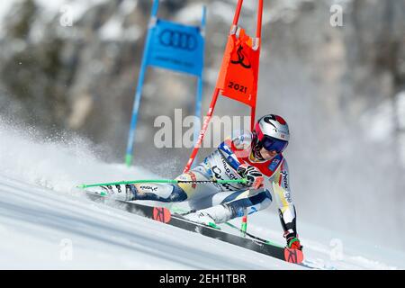 Labirinti, Cortina (BL), Italie. 19 février 2021. Henrik Kristoffersen (NOR) occupe une 15e position décevante après la première course lors des Championnats du monde DE SKI alpin 2021 de la FIS - Giant Slalom - hommes, course de ski alpin - photo Francesco Scaccianoce/LM crédit: LiveMedia/Alamy Live News Banque D'Images