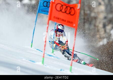 Labirinti, Cortina (BL), Italie. 19 février 2021. Henrik Kristoffersen (NOR) occupe une 15e position décevante après la première course lors des Championnats du monde DE SKI alpin 2021 de la FIS - Giant Slalom - hommes, course de ski alpin - photo Francesco Scaccianoce/LM crédit: LiveMedia/Alamy Live News Banque D'Images