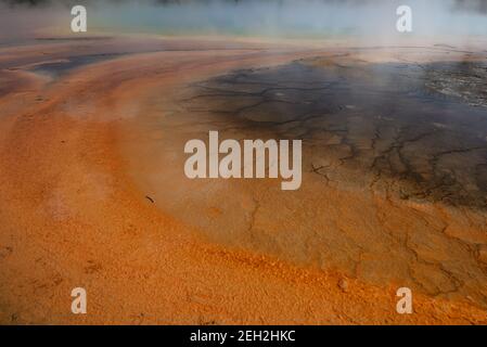 Grand Prismatic Spring au parc national de Yellowstone, Wyoming Banque D'Images