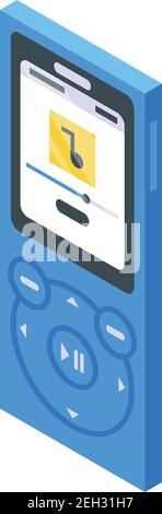 Icône du lecteur de musique sport. Isométrique de l'icône vecteur de lecteur de musique de sport pour le web design isolé sur fond blanc Illustration de Vecteur