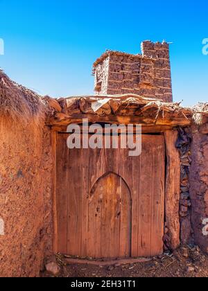 Megdaz, village berbère traditionnel de la région de m'Goun, dans les montagnes de l'Atlas du Maroc Banque D'Images