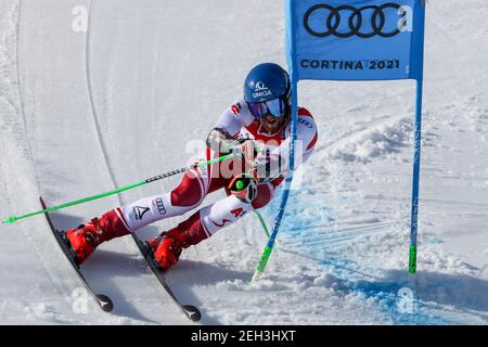 Labirinti, Cortina (BL), Italie. 19 février 2021. Marco SCHWARZ (AUT) lors des Championnats du monde DE SKI alpin 2021 FIS - Slalom géant - hommes, course de ski alpin - photo Luca Tedeschi/LM crédit: LiveMedia/Alay Live News Banque D'Images