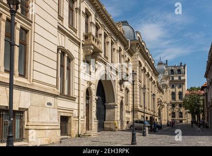 Façade arrière du Musée national d'histoire roumaine de Bucarest, Roumanie Banque D'Images