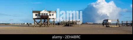 Plage panoramique de sankt Peter-Ording Banque D'Images