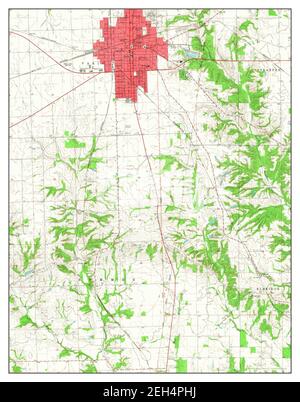 Paris Sud, Illinois, carte 1966, 1:24000, États-Unis d'Amérique par Timeless Maps, données U.S. Geological Survey Banque D'Images