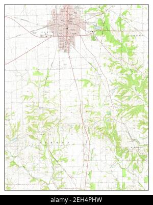 Paris Sud, Illinois, carte 1966, 1:24000, États-Unis d'Amérique par Timeless Maps, données U.S. Geological Survey Banque D'Images