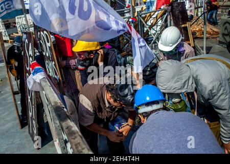 Barricade during Taksim Gezi Park protests, Istanbul, Turkey Stock Photo -  Alamy