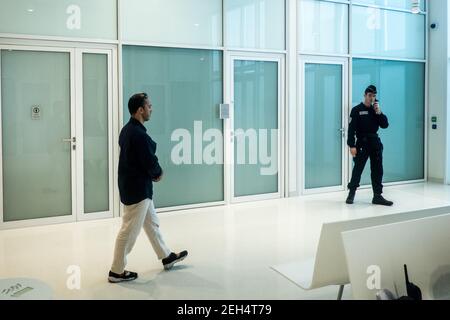 Michael Bunel / le Pictorium - procès de Farouk Ben Abbes - 04/07/2018 - France / Ile-de-France (région) / Paris - arrivée de Farouk Ben Abbes pour son procès. 4 juillet 2018. Paris. France. Banque D'Images