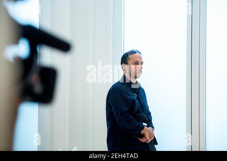 Michael Bunel / le Pictorium - procès de Farouk Ben Abbes - 04/07/2018 - France / Ile-de-France (région) / Paris - arrivée de Farouk Ben Abbes pour son procès. 4 juillet 2018. Paris. France. Banque D'Images