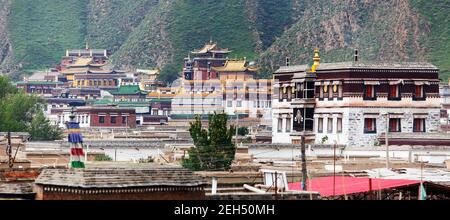 Monastère de Labrang - Xiahe, Gannan, Gansu - chine Banque D'Images