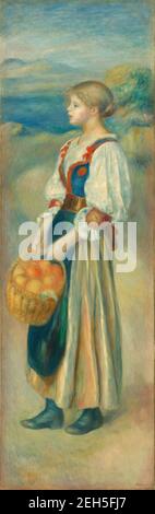 Fille avec un panier d'oranges, c. 1889. Banque D'Images