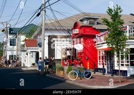 Vue sur commercial St, Provincetown, Cape Cod, Massachusetts, États-Unis Banque D'Images