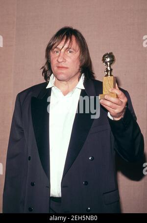 Gerard Depardieu assiste au 48e Golden Globe Awards le 19 janvier 1991 à l'hôtel Beverly Hilton de Beverly Hills, Californie crédit: Ralph Dominguez/MediaPunch Banque D'Images