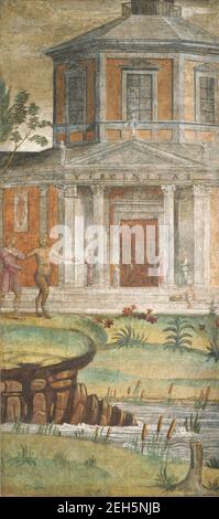 Céphalie et Pan au Temple de Diana, c. 1520/1522. Banque D'Images