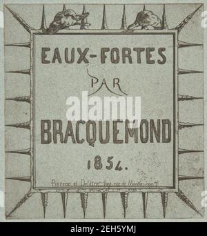 Eaux-fortes par Bracquemond, 1854. [Gravures de Bracquemond]. Banque D'Images