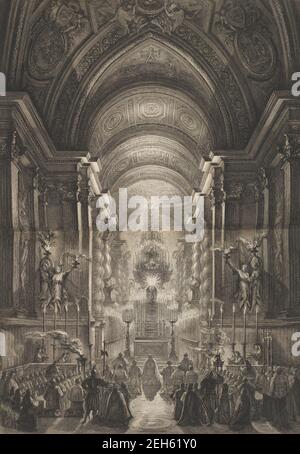 Cérémonie tenue à la Cappella Paolina, Vatican, 1787. Banque D'Images