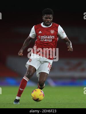 Photo du dossier datée du 18-01-2021 de Thomas Partey d'Arsenal. Date de publication : vendredi 19 février 2021. Banque D'Images