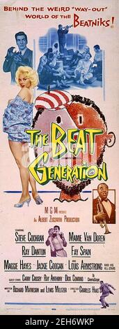 Reynold Brown a conçu une affiche publicitaire pour le film Beat Generation. Banque D'Images