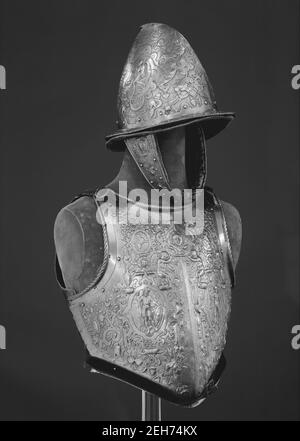 Casque, pectoral, et Backplate, flamand, éventuellement Anvers, env. 1575. Banque D'Images