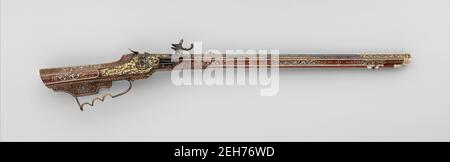 Wheellock Rifle, allemand, Munich et Augsburg, ca. 1640-50. Banque D'Images