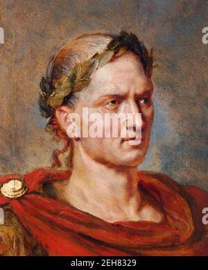 Jules César. Portrait du dictateur romain, Julius Caesar (100 av. J.-C. - 44 av. J.-C.) par Peter Paul Rubens, huile sur panneau, v.1625/6 Banque D'Images
