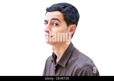 Un homme arabe fait un visage drôle Banque D'Images