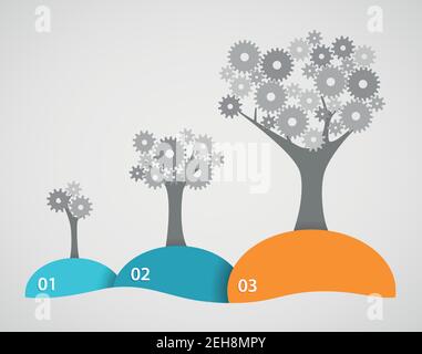 Croissance de l'arbre COG Illustration de Vecteur