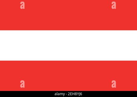 Drapeau national du pays européen Autriche. Illustration de Vecteur